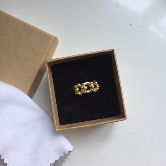 MOONBACK JEWELS GOLD PLATED RING - Picture 2 of 4